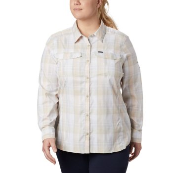 Columbia Ženske Košulje - Silver Ridge Lite Plaid Long Sleeve Plus Size Kaki Boja Visebojne | UEZN-1